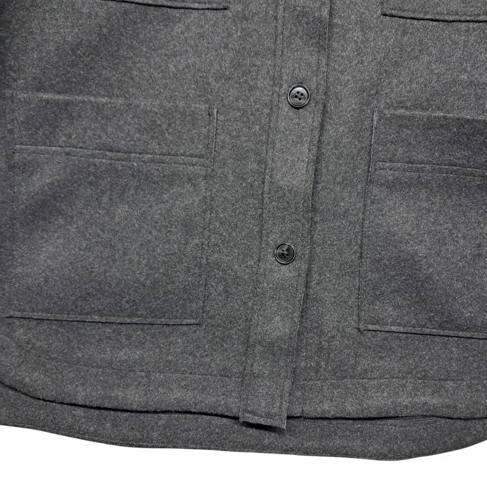 Banana Republic Dark Gray Button-Down Casual Shirt Jacket - Picture 11 of 11